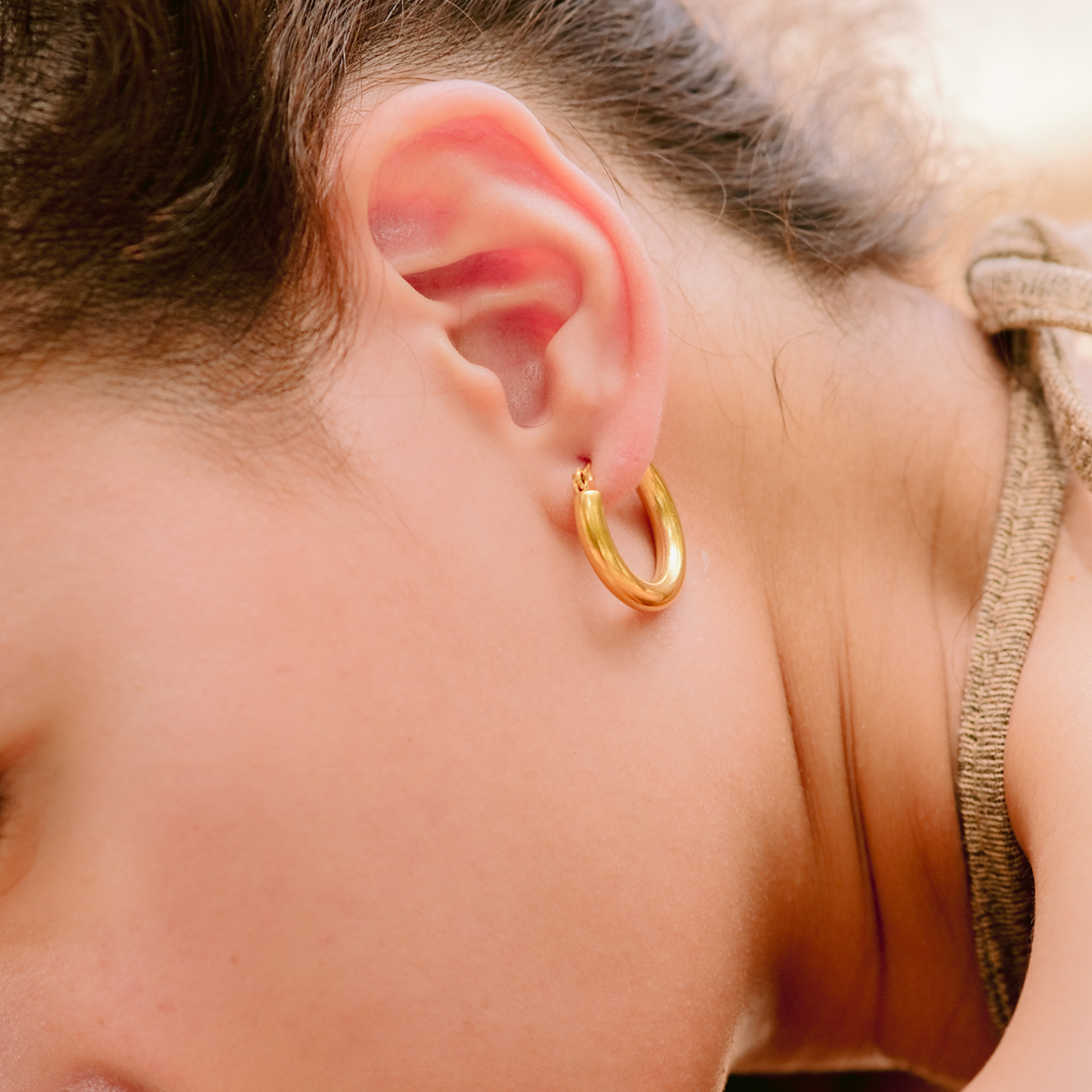 Wide Gold Hoops