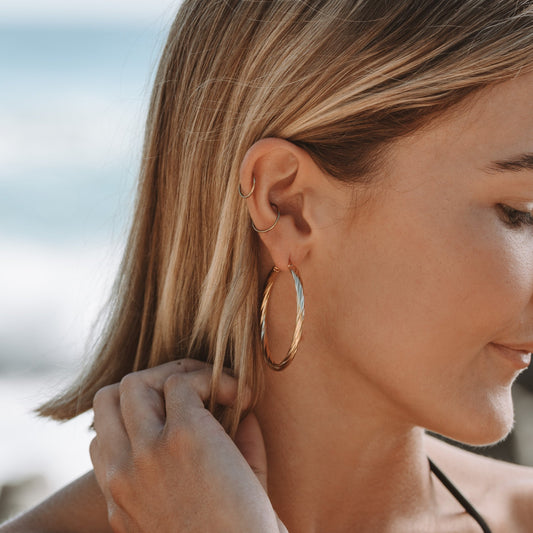 Bold Twisted Hoop Earrings