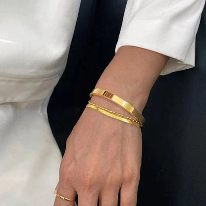 Evelyn Gold Cuff Bracelet