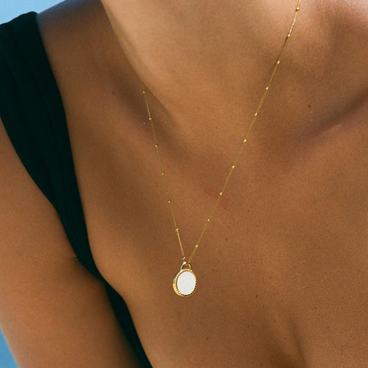 Mother-of-Pearl Pendant Necklace