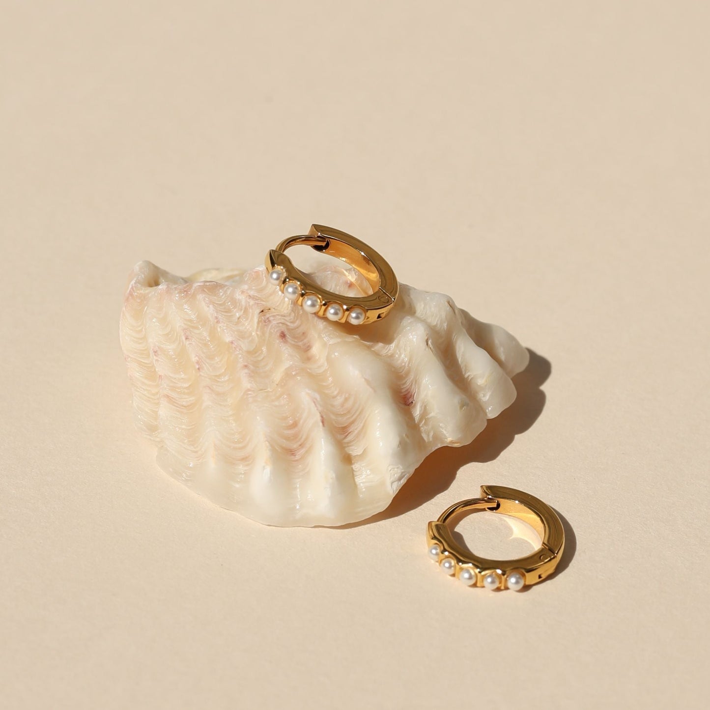 Mini Beaded Hoop Earrings