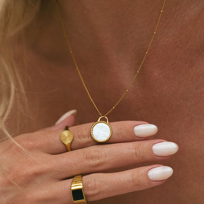 Mother-of-Pearl Pendant Necklace