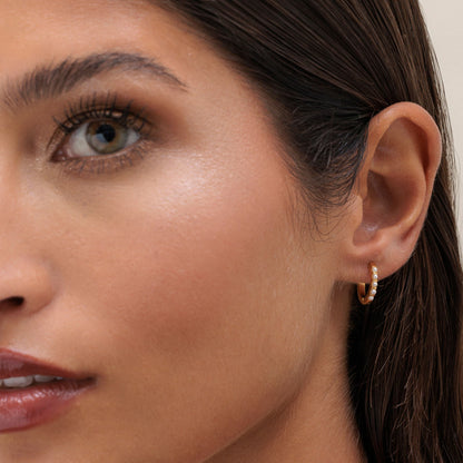 Mini Beaded Hoop Earrings