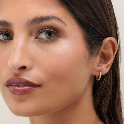 Mini Beaded Hoop Earrings