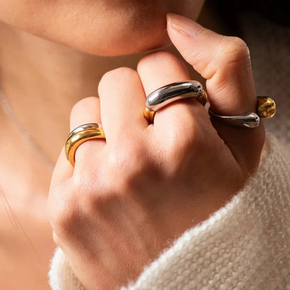 Seren Two-Tone Gold Ring